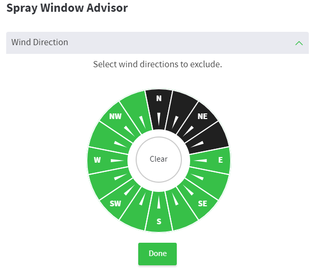 Spray Window Advisor